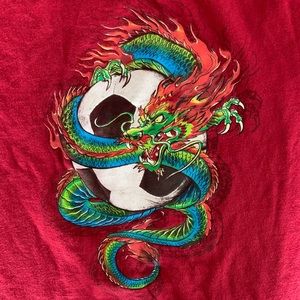 Red Dragon Soccer Graphic Kids Tee size 7/8
